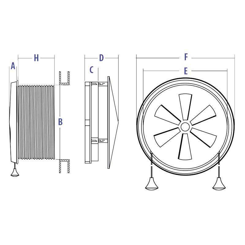 Vent-A-Matic Cord Operated Ventilator Technical Details