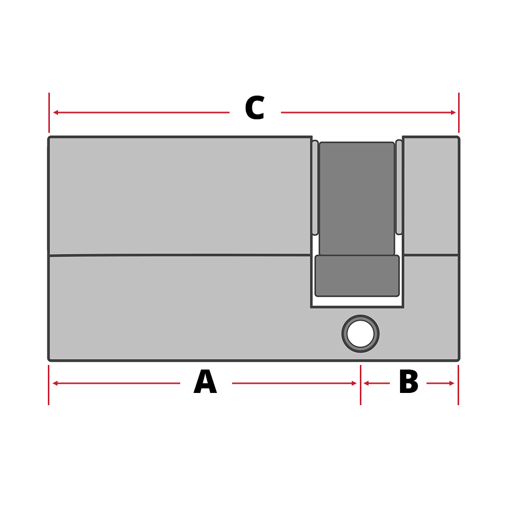 versa anti snap half euro cylinder measuring guide