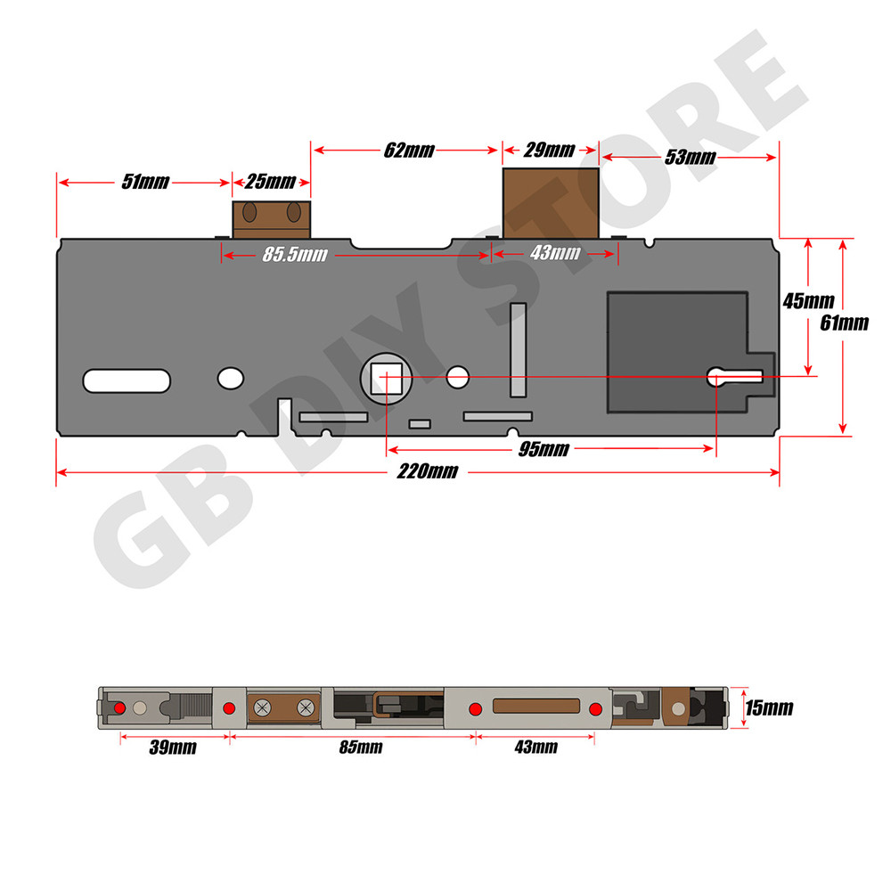 ERA Vectis Door Lock Gearbox Replacement 45mm Backset Genuine