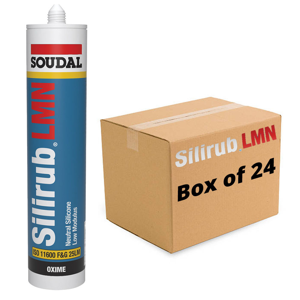 Soudal Silirub LMN Silicone Sealant Superior Low Modulus Box of 24