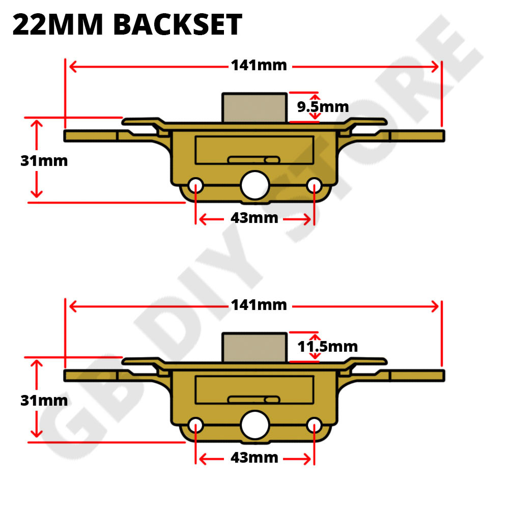 SARACEN LAIRD FM WINDOW GEARBOX 22MM DIMENSIONS