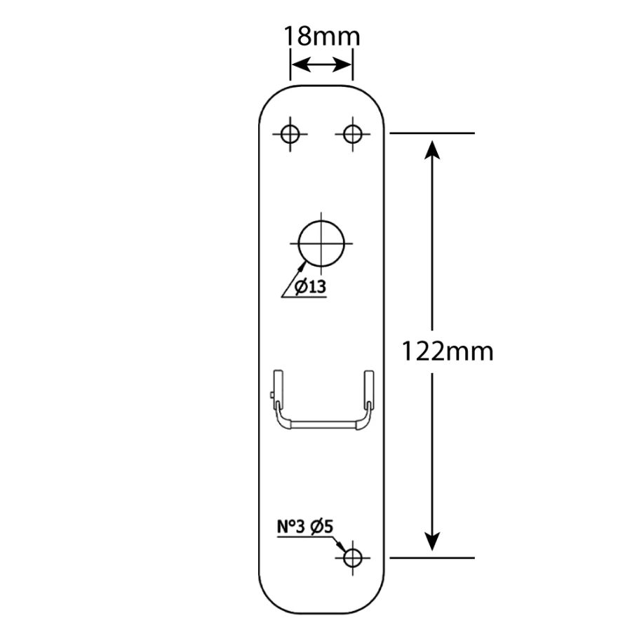 Omec Emergency Access External Door Handle Kit Black