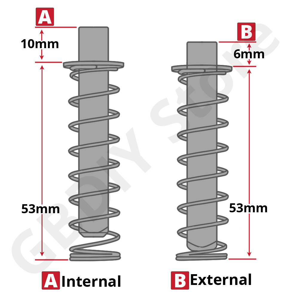 Fuhr uPVC Door Handle Split Spindle Set