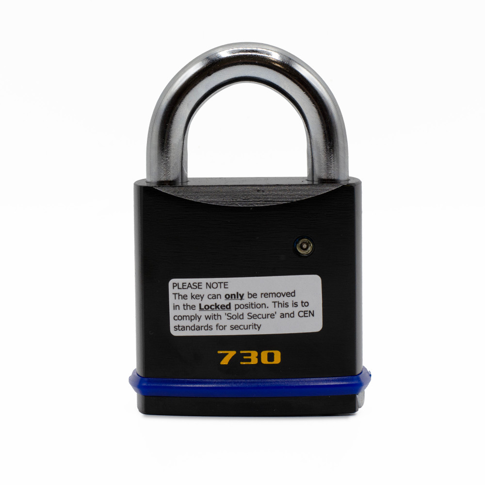 Federal Lock 730 Solid Steel Padlock - Sold Secure Silver CEN4