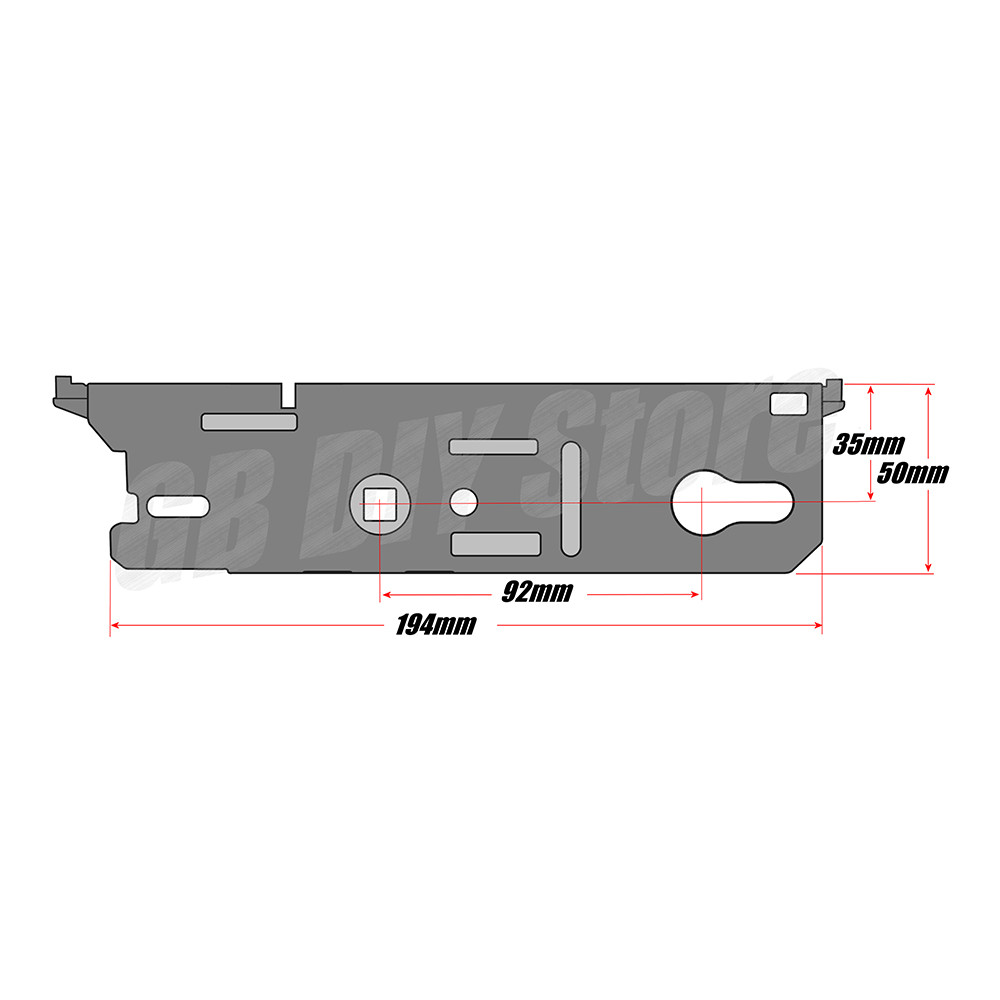Fuhr Replacement Slave Door Lock Gearbox Centre Case 35mm Genuine