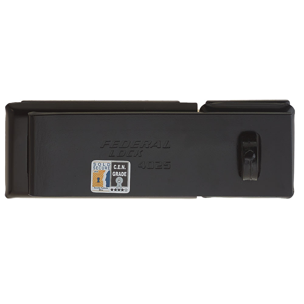 Federal Lock 4025 Hasp & Staple - Sold Secure Silver