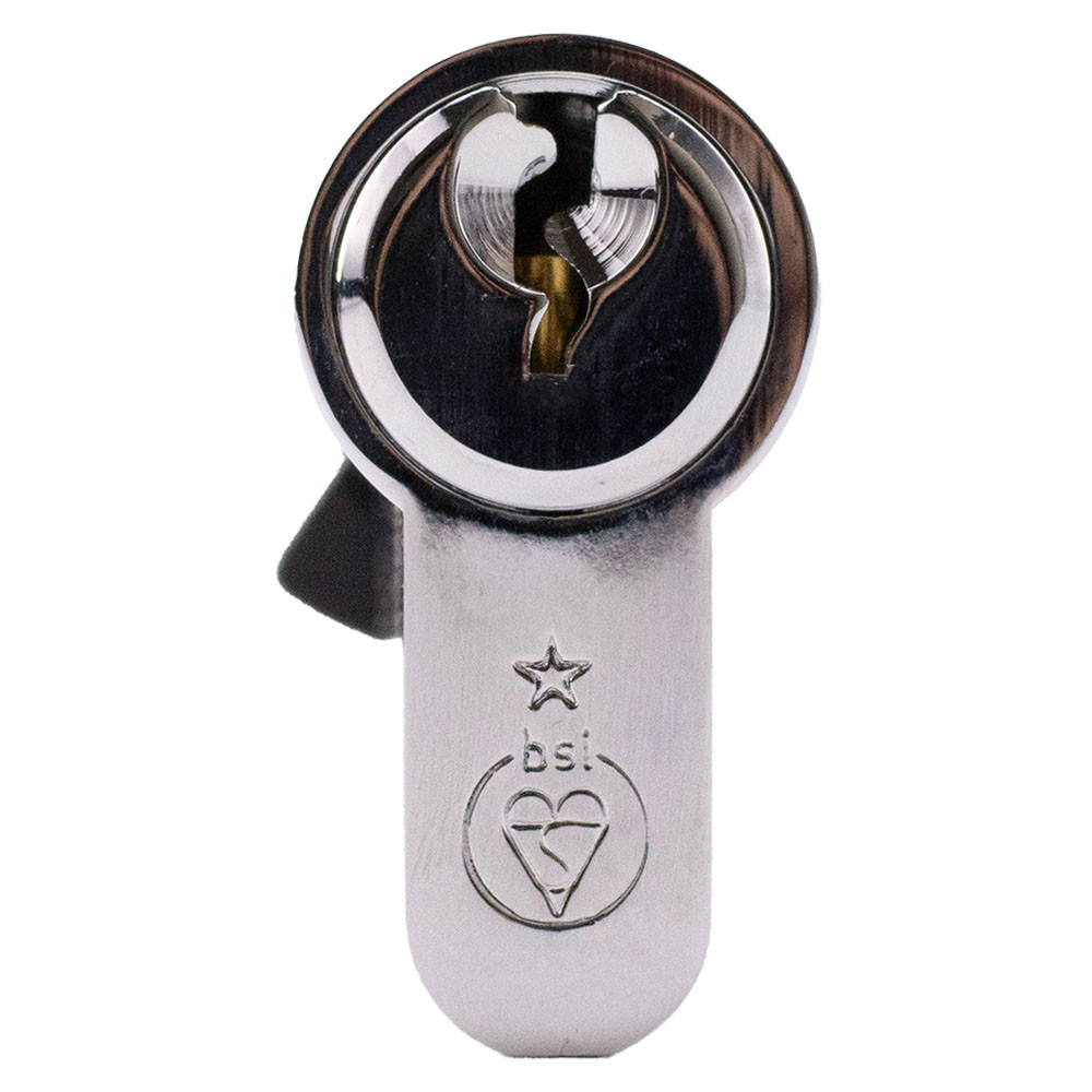 SHIELD HARDWARE Euro Cylinder TS007 1 Star Polished Chrome face
