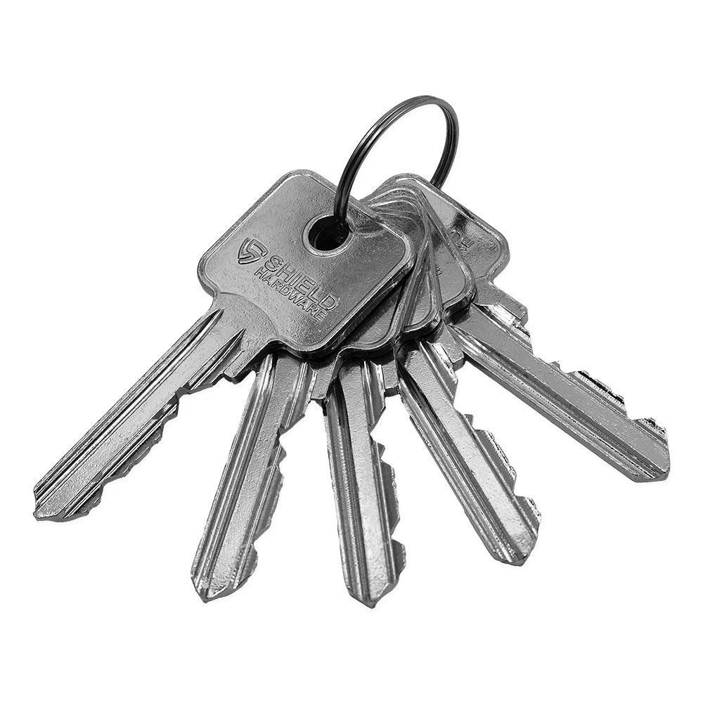 SHIELD HARDWARE Euro Cylinder TS007 1 Star Polished Chrome 5 keys