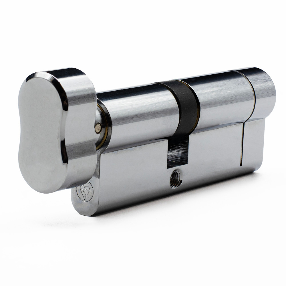 SHIELD HARDWARE Euro Cylinder Door Lock Thumbturn TS007 1 Star Chrome
