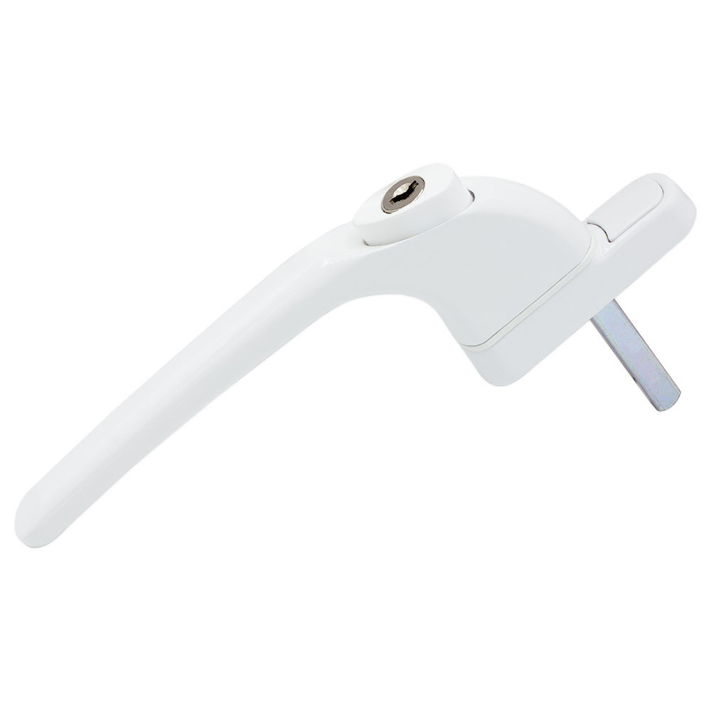 white shield hardware window handle