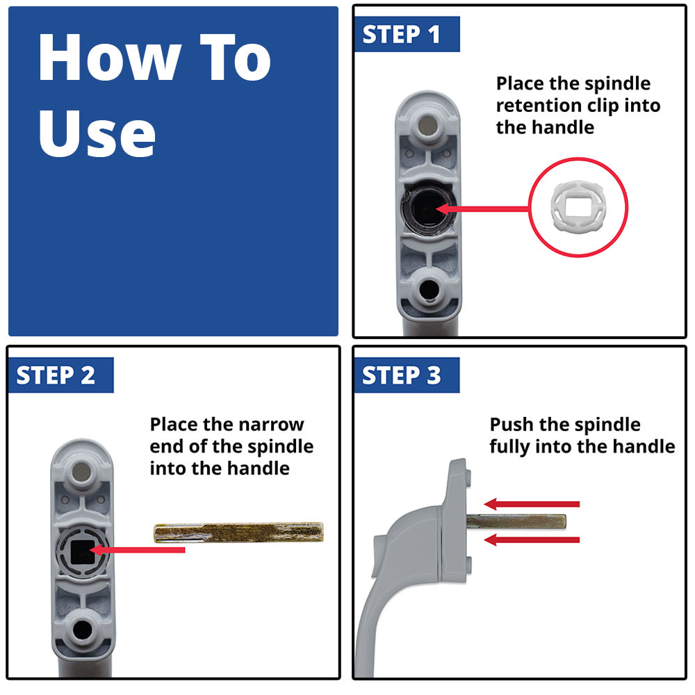 universal upvc window handle white how to use