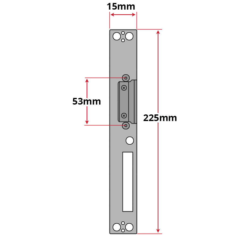 GU uPVC Door Centre Latch Dead Bolt Keep