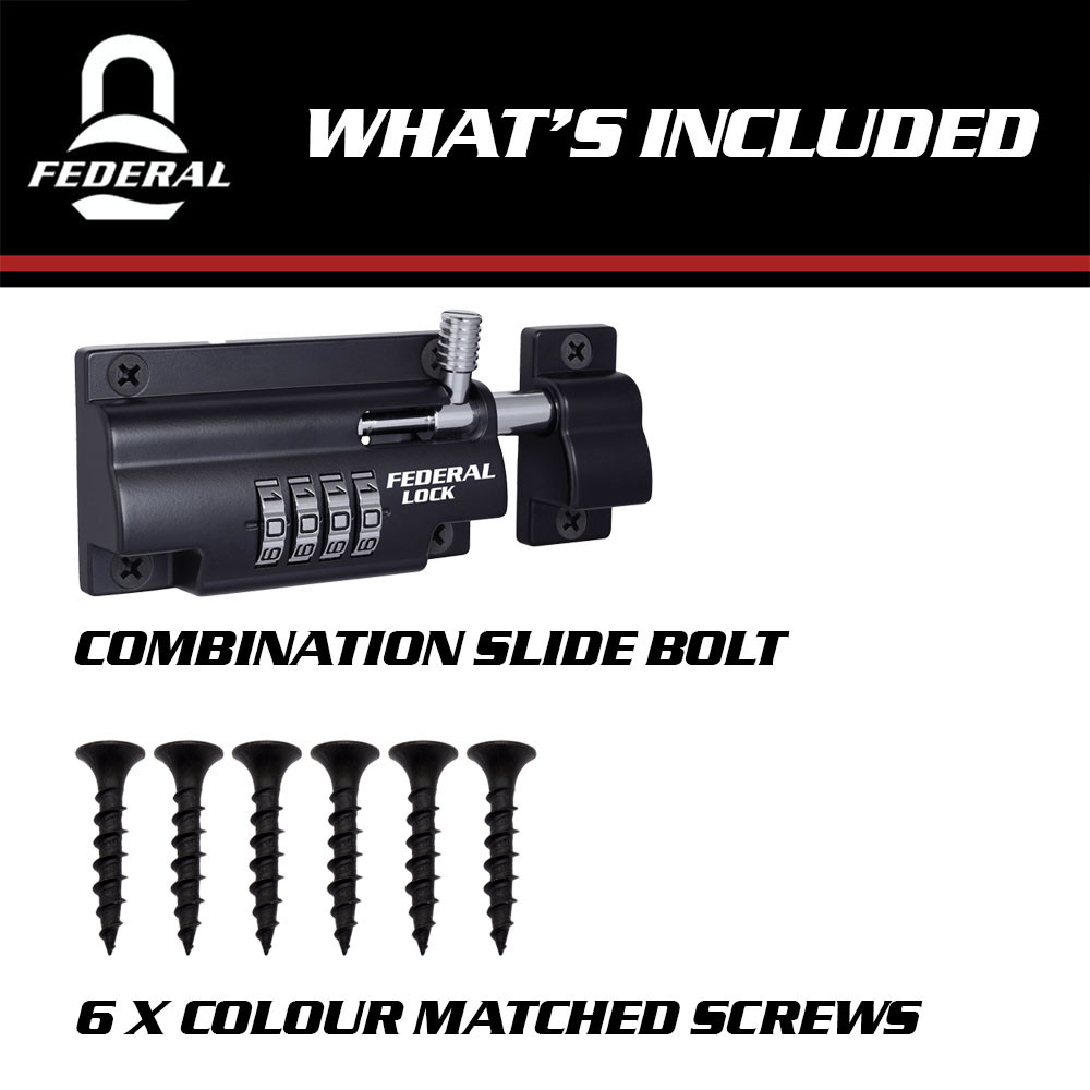 4 Digit Combination Locking Bolt 50mm - Premium Security