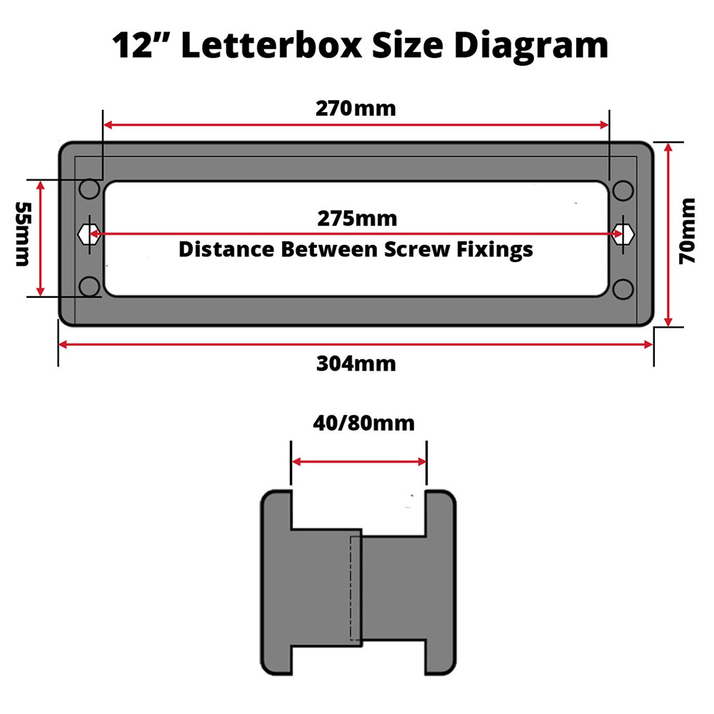 Yale Firemaster Letterplate Fire Rated Intumescent Letterbox 12 Inch Satin Silver Technical