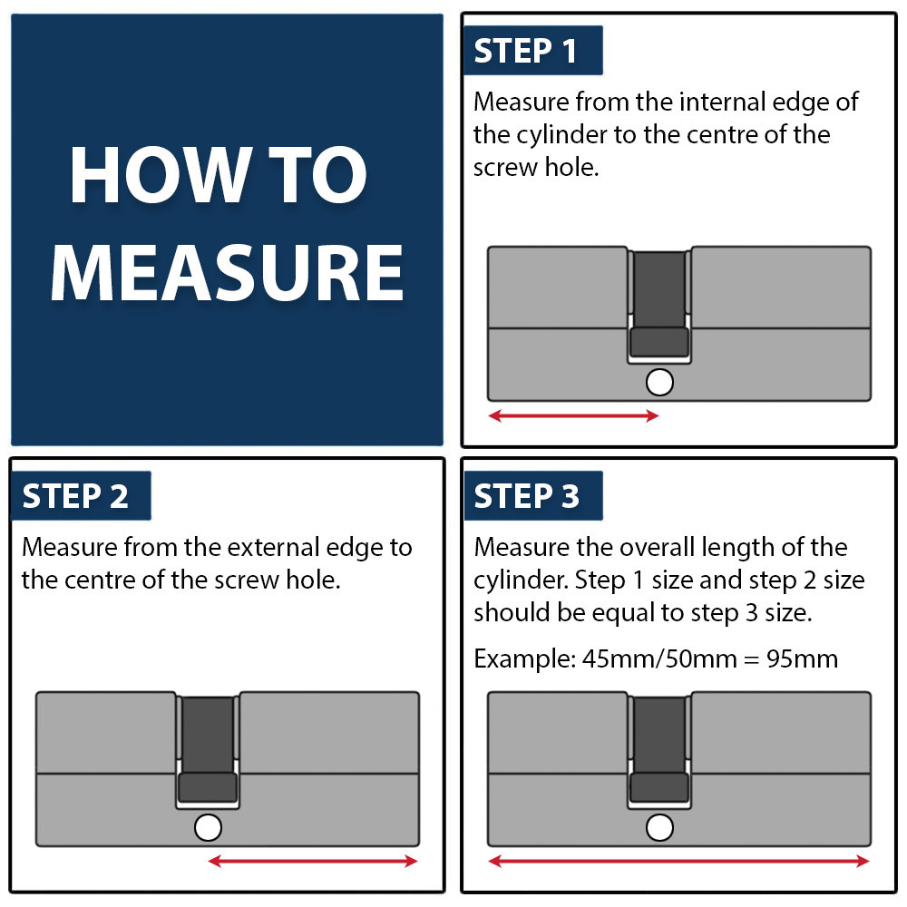 Federal Gabriel 3 Star Euro Cylinder Door Lock  Chrome - Maximum Security