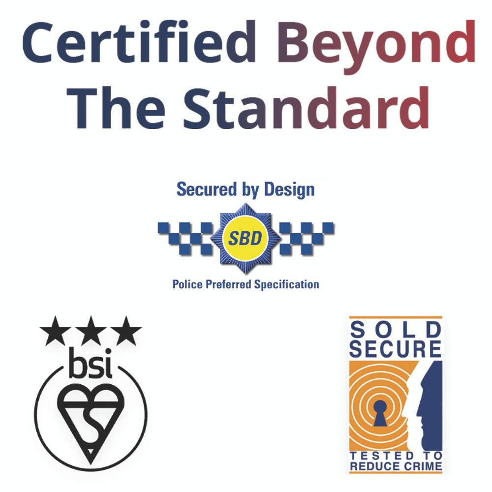 Federal Gabriel 3 Star Euro Cylinder Thumb Turn Door Lock  Chrome - Maximum Security