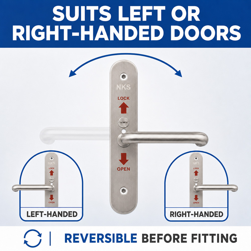 NKS Disabled Toilet RADAR Lock & Handle Set with Key