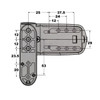 Avocet ET3D uPVC Door Flag Hinge Technical Details