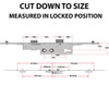 Avocet 2 Hook 4 Roller Multipoint Door Lock Mechanism 35mm Trivalent Technical Details