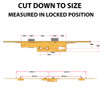Avocet 2 Hook 2 Roller Door Lock Gold Gearbox Mechanism Technical Details