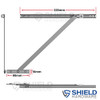 uPVC Door Restrictor Arm Stay - Hold Open 90 Degrees