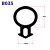 B035 UPVC BUBBLE FLIPPER RUBBER SEAL