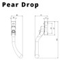 mila heritage upvc window handle pear drop measurements