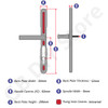 Universal 92pz door handle measuring guide