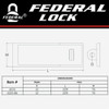 Federal Lock 4025 Hasp & Staple - Sold Secure Silver