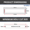 SHIELD HARDWARE PREMIUM UPVC LETTERBOX CUT SIZE