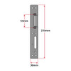 Lockmaster Centre Latch Dead Bolt Keep dimensions