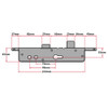 Cego Surelock Gearbox Door Lock Centre Case Replacement 35mm Backset