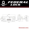 4 Digit Combination Bolt Lock 33mm - Premium Security