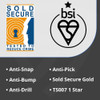 Shield Hardware 1 Star Thumb Turn Euro Cylinder - Keyed Alike to Your Code