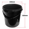3x Bucket 25L Plastic Bucket Tub Container With Handles Technical