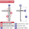 TSS Sprung 200mm 92PZ Door Handle Technical