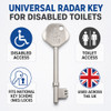 NKS Disabled Toilet RADAR Lock & Handle Set with Key