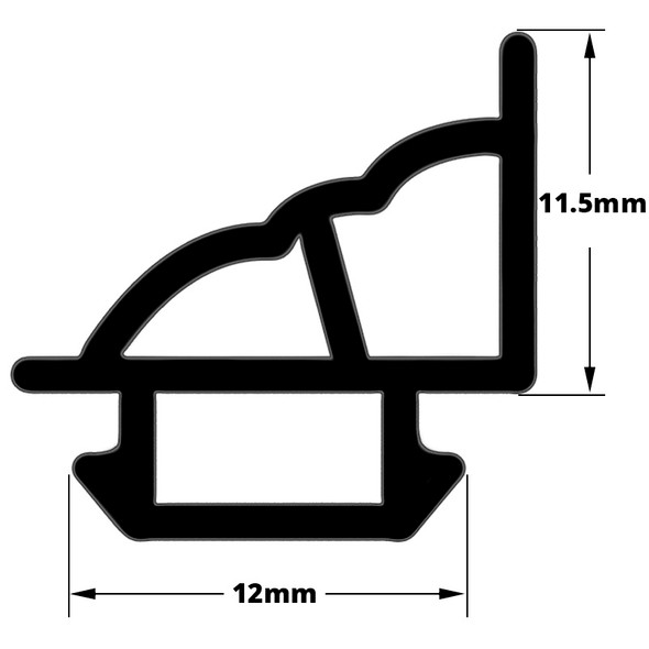 Smarts Bifold Door Gasket Seal Black AE272