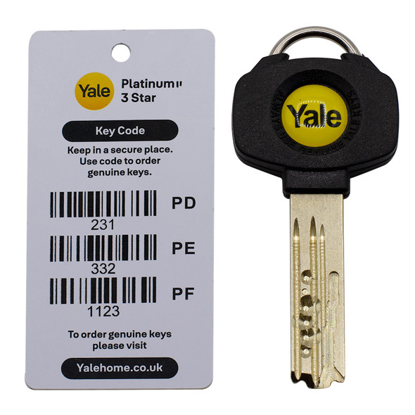 Yale Platinum Extra Key Cut To Code Gen 2 - PD PE PF