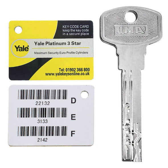 Yale Platinum Extra Key Cut To Code Gen 1 - D E F