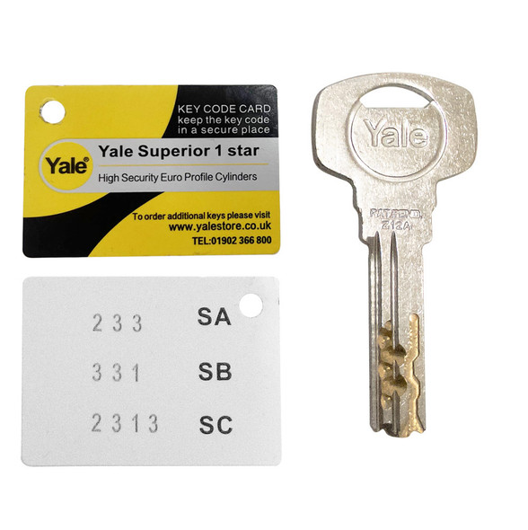 Yale Superior Extra Key Cut To Code Gen 2 - SA SB SC