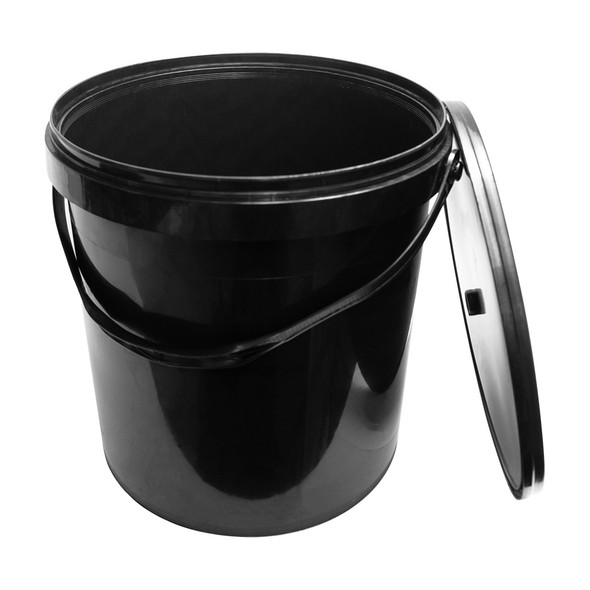 3x Bucket 25L Plastic Bucket Tub Container With Handles Single