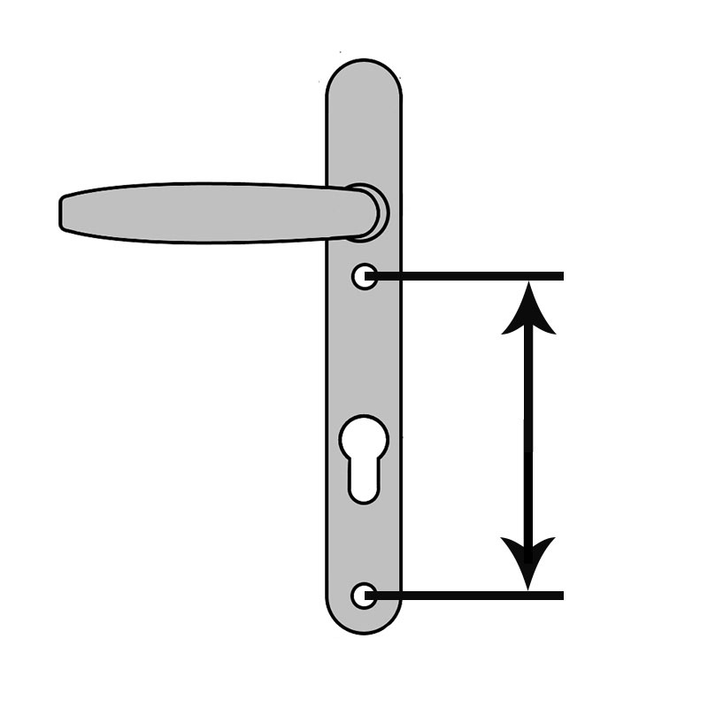 How to measure fixing centres upvc door handle