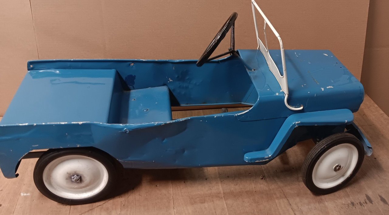 1950's Hamilton Jeep Pedal Car Rare Chain Drive!! (D)