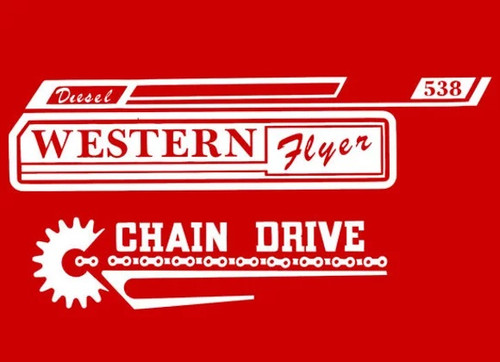 WESTERN FLYER DIESEL PEDAL TRACTOR DECALS WESTERN FLYER DIESEL PEDAL TRACTOR DECALS img