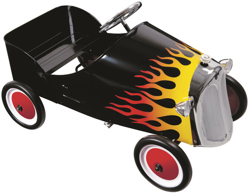 Black Flamed Hot Rod Pedal Car  img