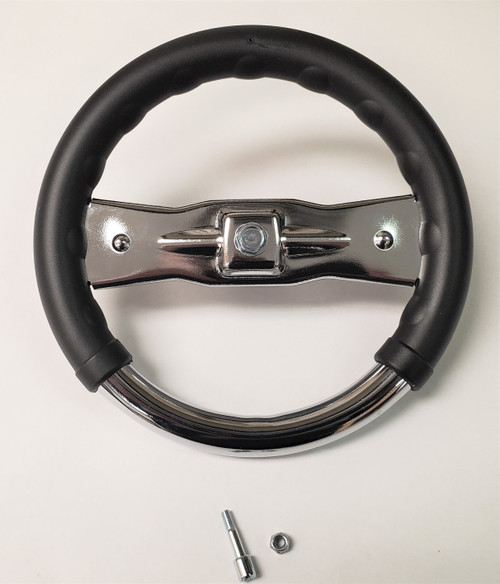 2 Spoke 6.5" Chrome Steering Wheel img