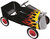 Black Flamed Hot Rod Pedal Car 