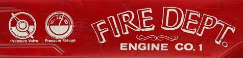 Code R Decals Fire Engine Decal Set Fire Dept. Engine CO. 1 - PedalCar.com
