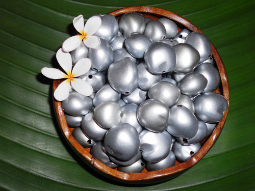 Silver Painted Kukui Nuts